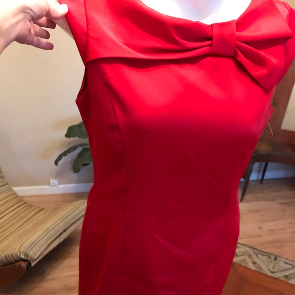 Sandra Darren little red dress